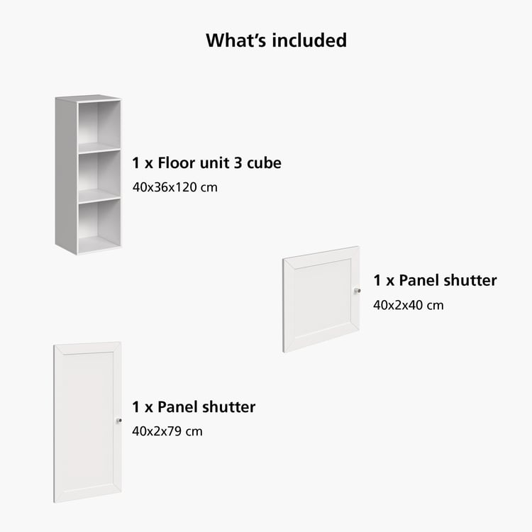 Helios Soho 2-Door Book Cabinet - White