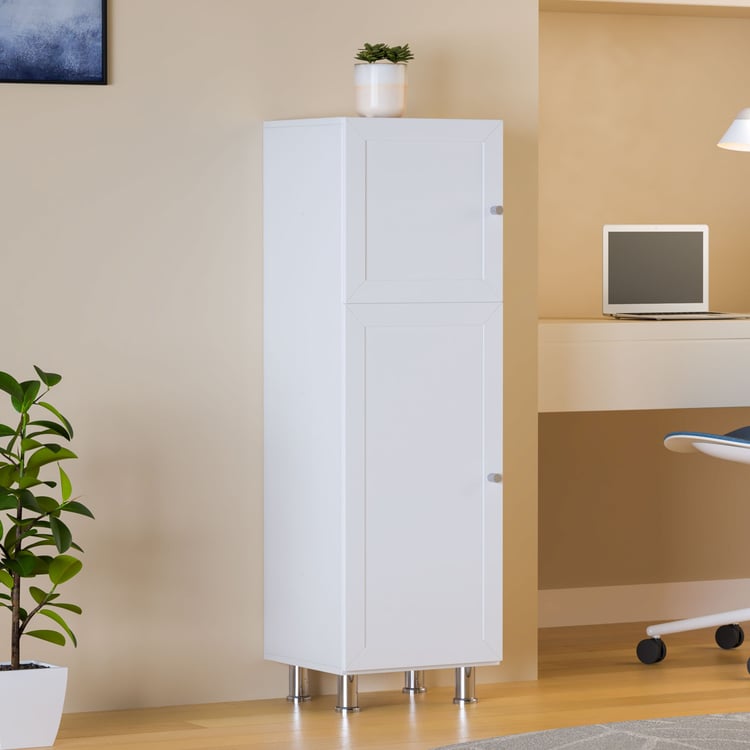 Helios Soho 2-Door Book Cabinet with Legs - White