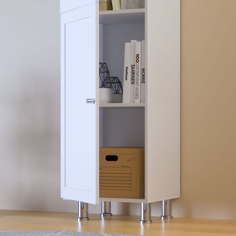 Helios Soho 2-Door Book Cabinet with Legs - White