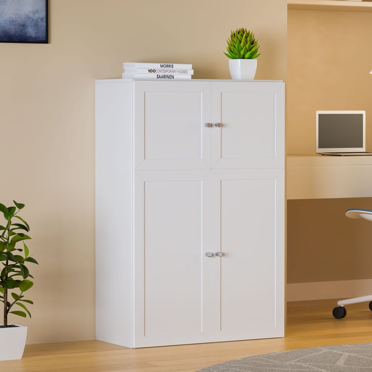 Helios Soho 4-Door Book Cabinet - White
