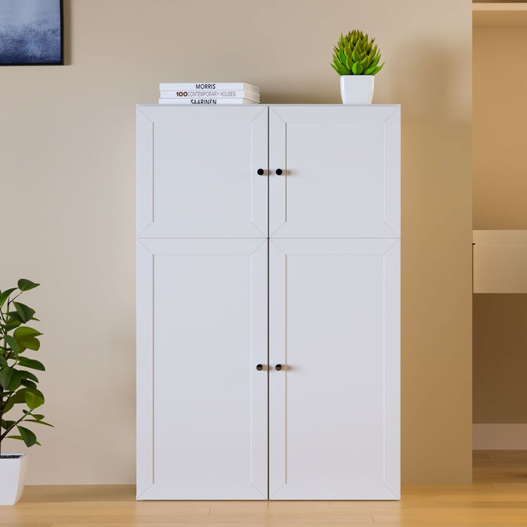 Helios Soho 4-Door Book Cabinet - White