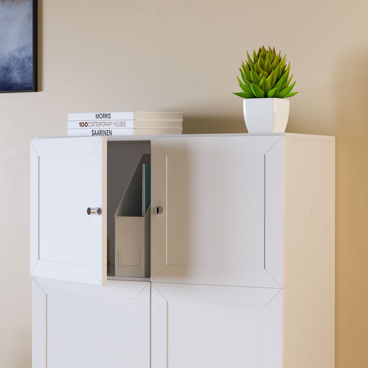 Helios Soho 4-Door Book Cabinet - White