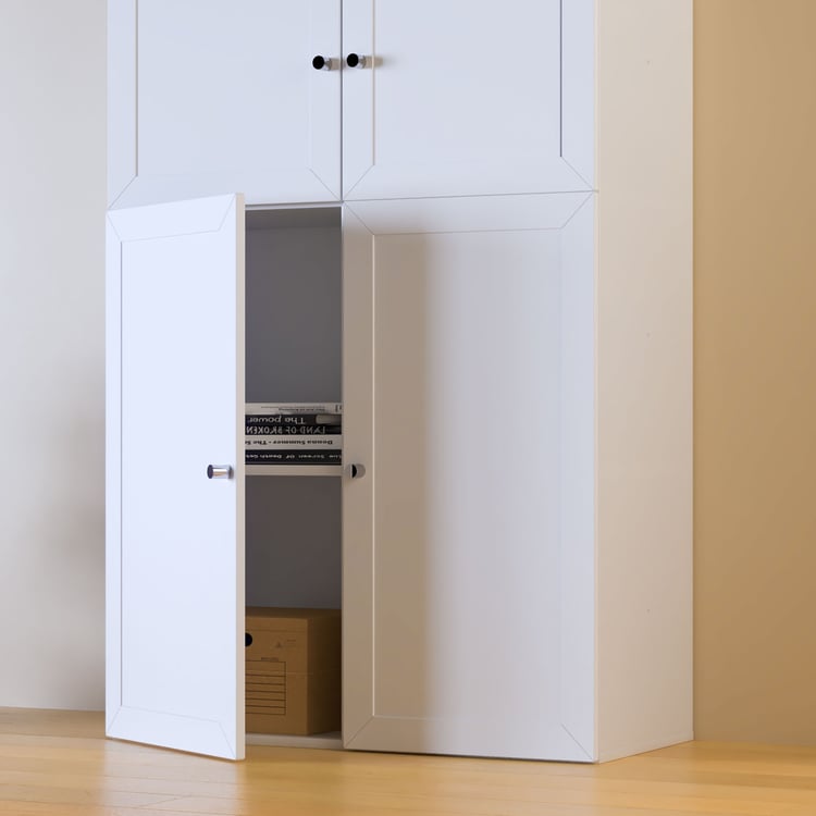 Helios Soho 4-Door Book Cabinet - White