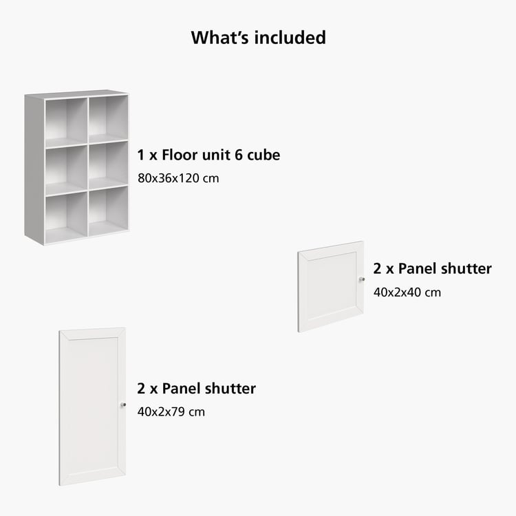 Helios Soho 4-Door Book Cabinet - White