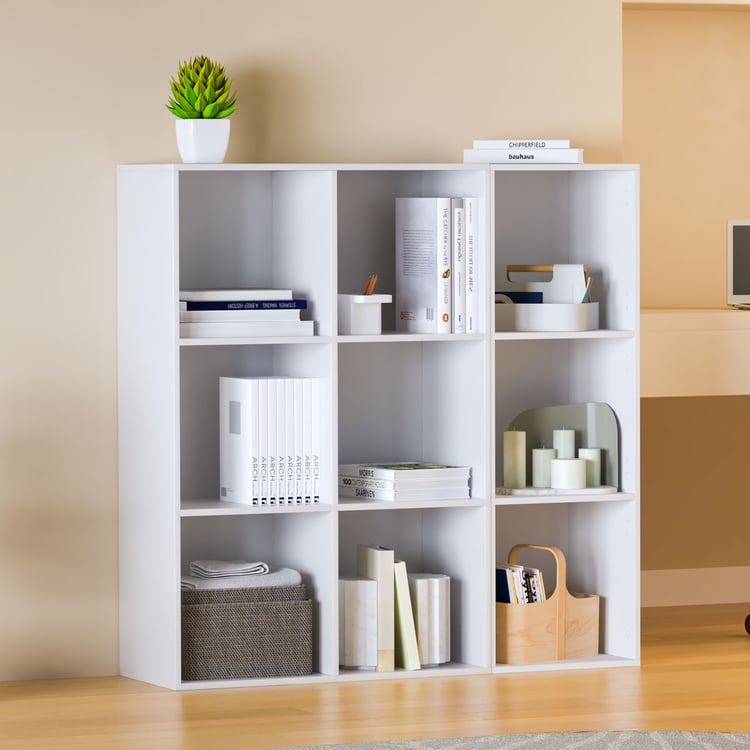 Helios Soho 3-Tier Open Book Shelf - White