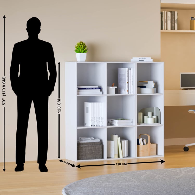 Helios Soho 3-Tier Open Book Shelf - White