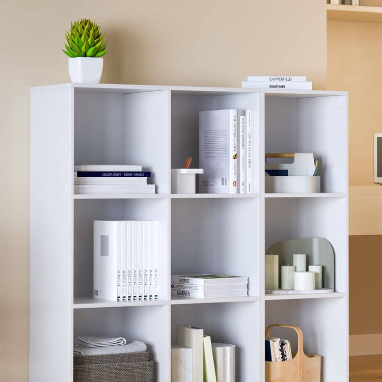 Helios Soho 3-Tier Open Book Shelf - White