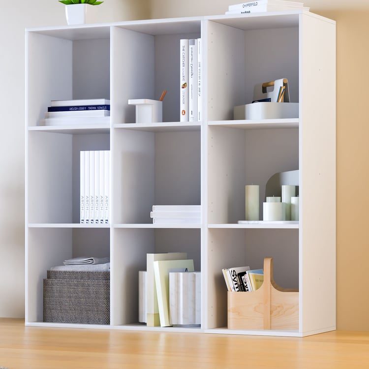 Helios Soho 3-Tier Open Book Shelf - White