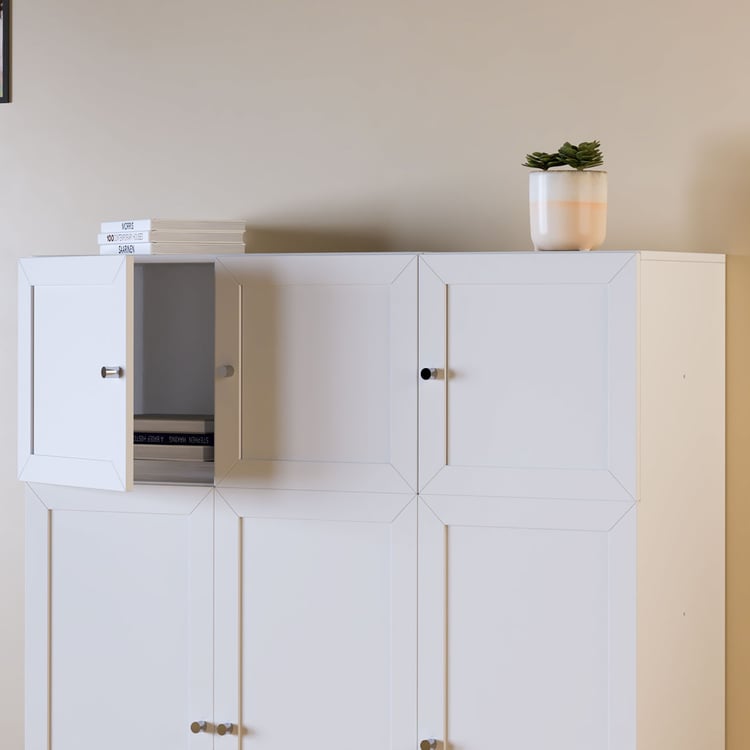 Helios Soho 6-Door Book Cabinet - White