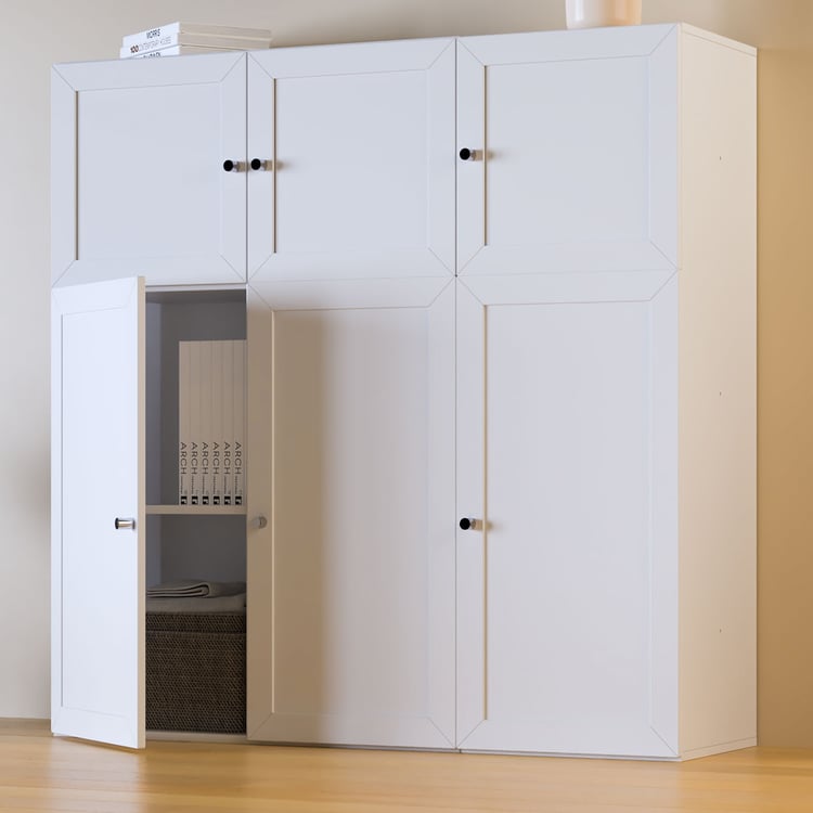 Helios Soho 6-Door Book Cabinet - White