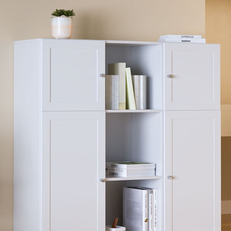 Helios Soho 4-Door Book Cabinet - White