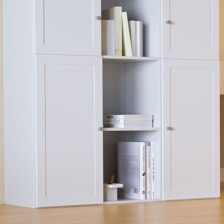 Helios Soho 4-Door Book Cabinet - White