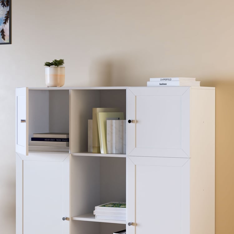 Helios Soho 4-Door Book Cabinet - White