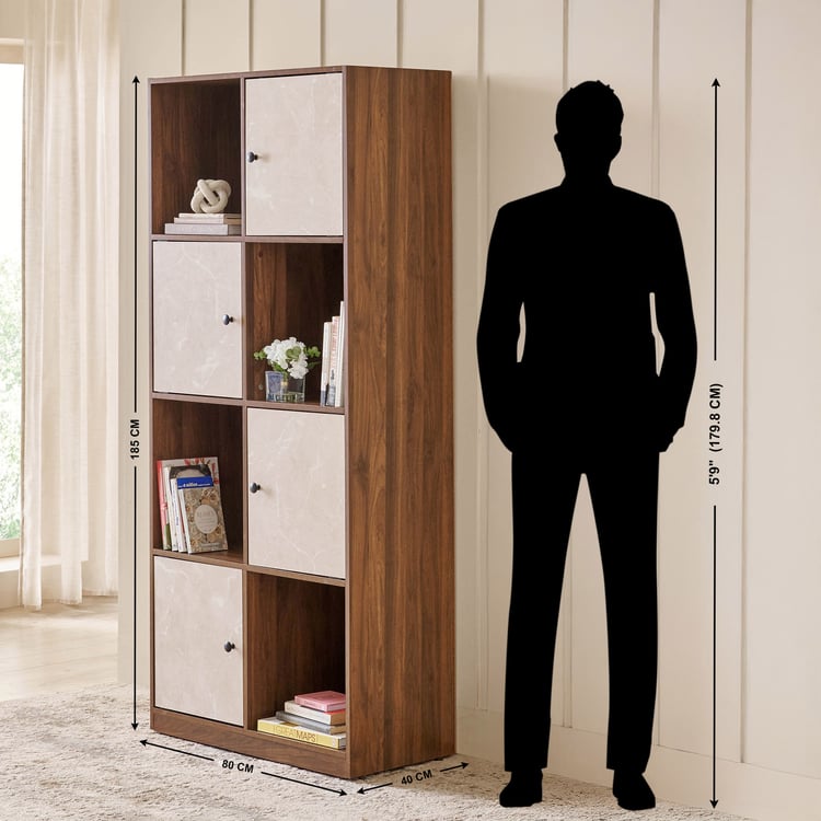 Addison 4-Tier Book Cabinet - Brown