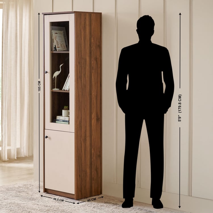 Addison 2-Door Book Cabinet - Brown