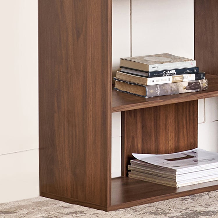 Addison 3-Tier Corner Open Book Shelf - Brown