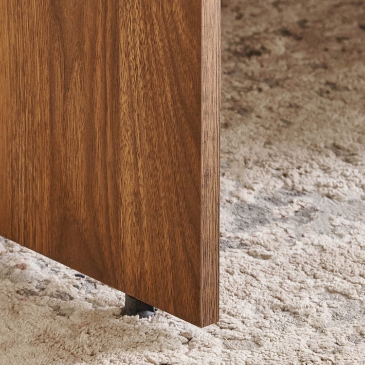 Addison Compact Study Desk with Hutch - Brown