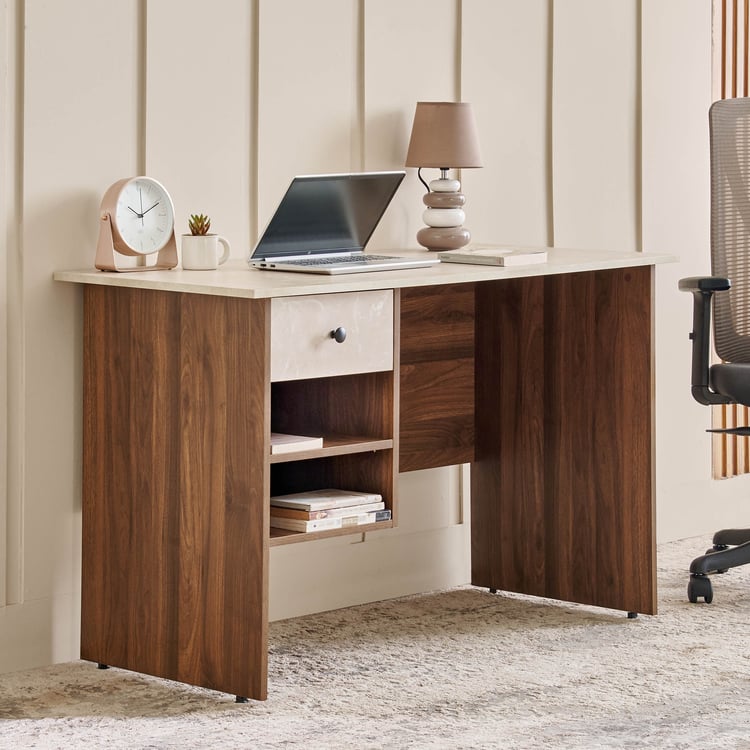 Addison Study Desk with Drawer - Brown