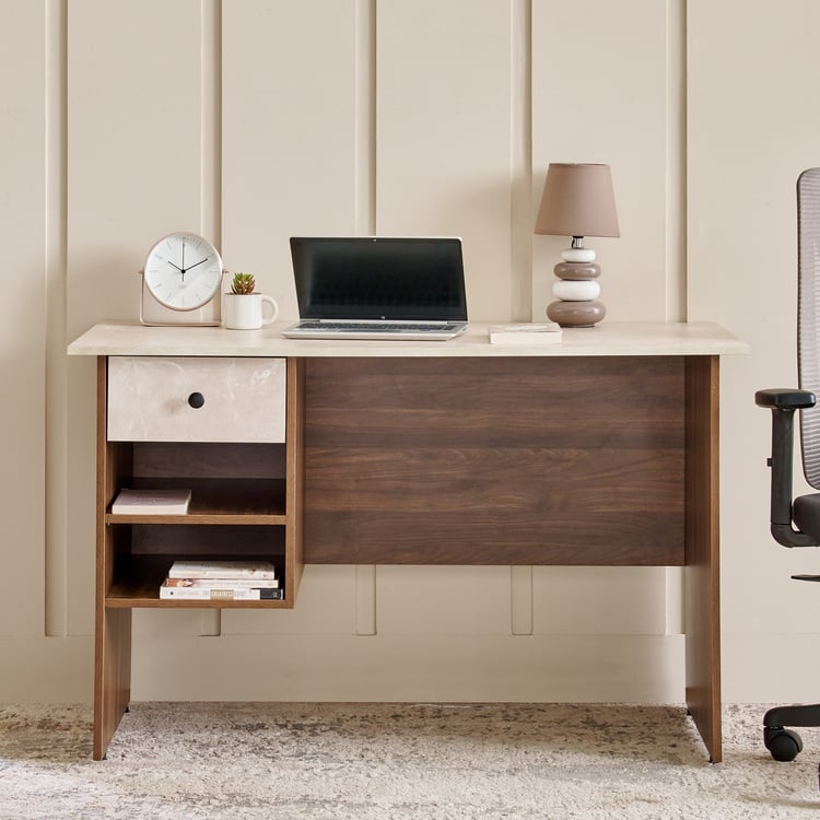 Addison Study Desk with Drawer - Brown