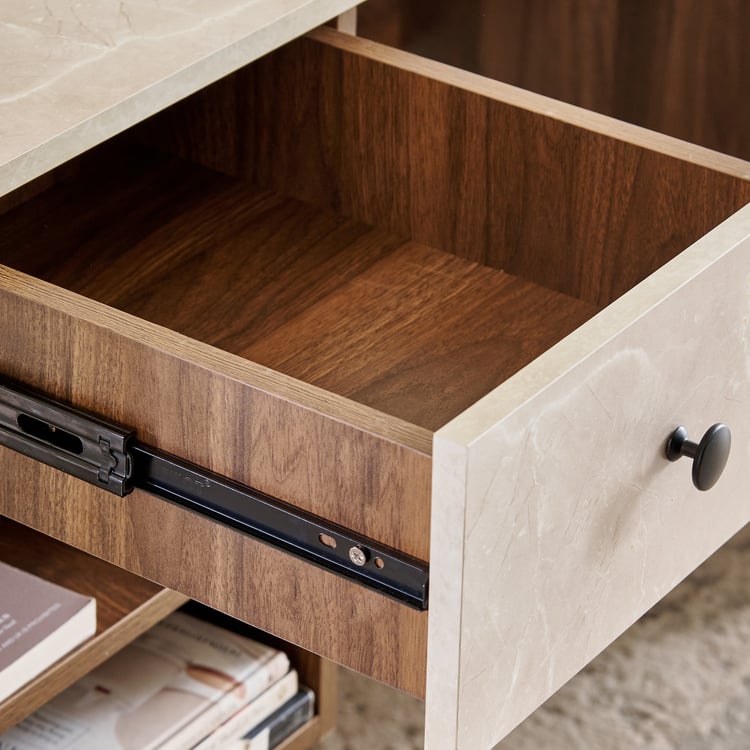 Addison Study Desk with Drawer - Brown