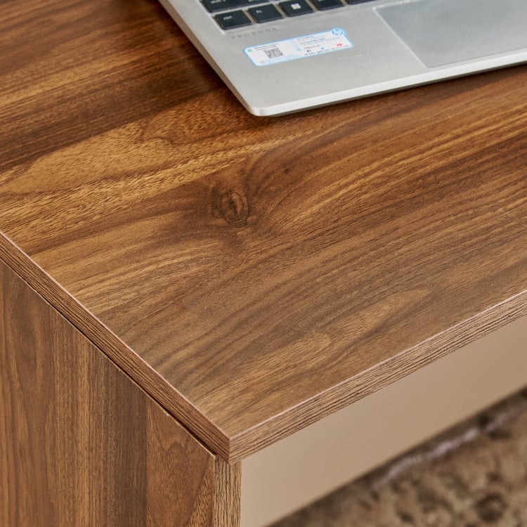 Addison Study Desk with Hutch - Brown