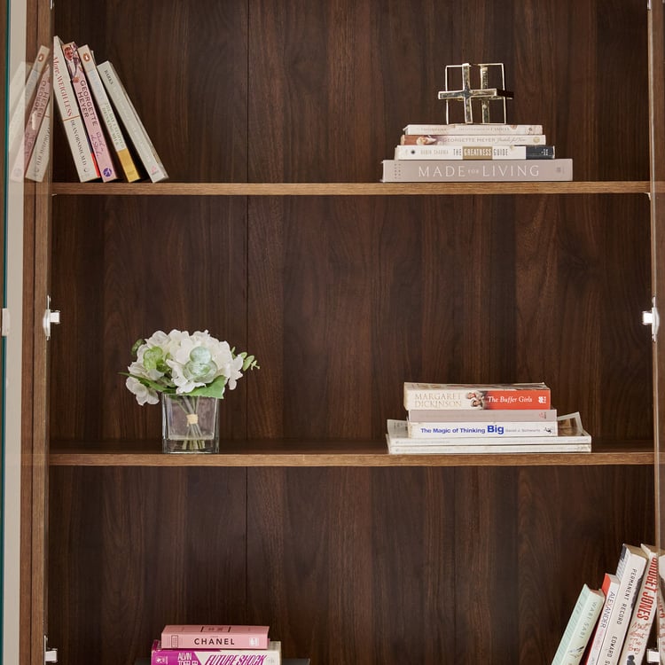 Addison 4-Door Book Cabinet with Drawers - Brown