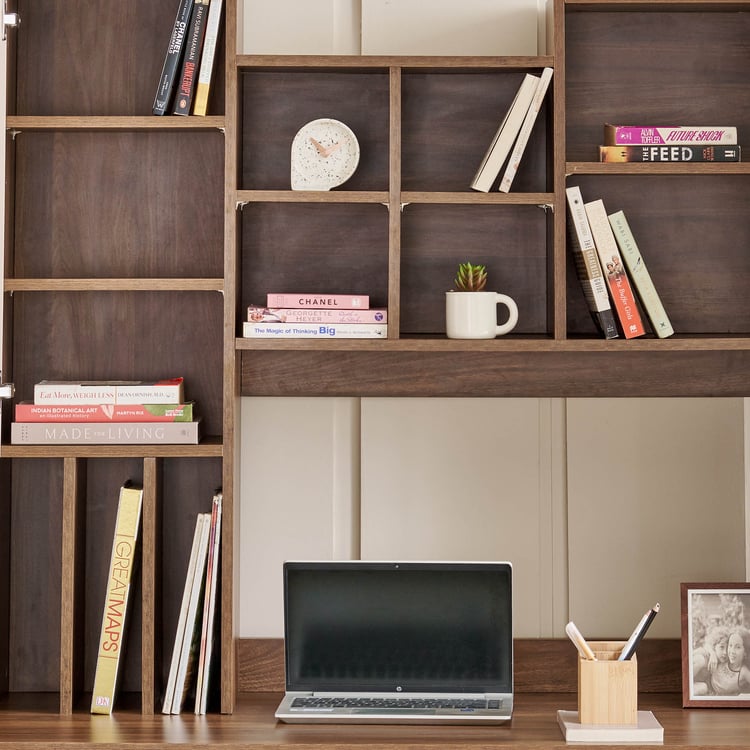 Addison Study Desk with Hutch - Walnut