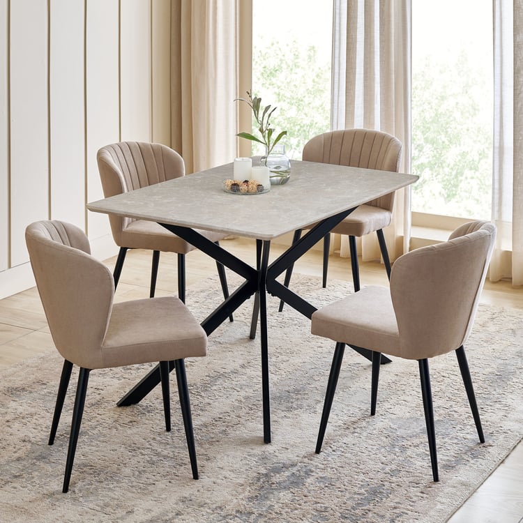 Voxen 4-Seater Dining Table - Grey