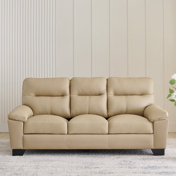 Winchester NXT Half Leather 3-Seater Sofa - Beige