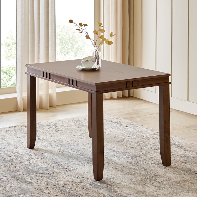 Trio Solid Wood 4-Seater Dining Table - Walnut