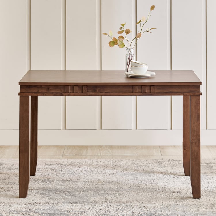 Trio Solid Wood 4-Seater Dining Table - Walnut