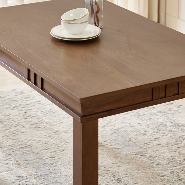 Trio Solid Wood 4-Seater Dining Table - Walnut