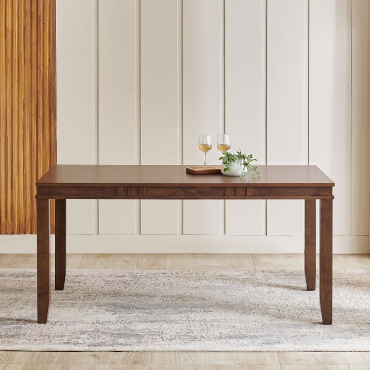 Trio Solid Wood 6-Seater Dining Table - Walnut