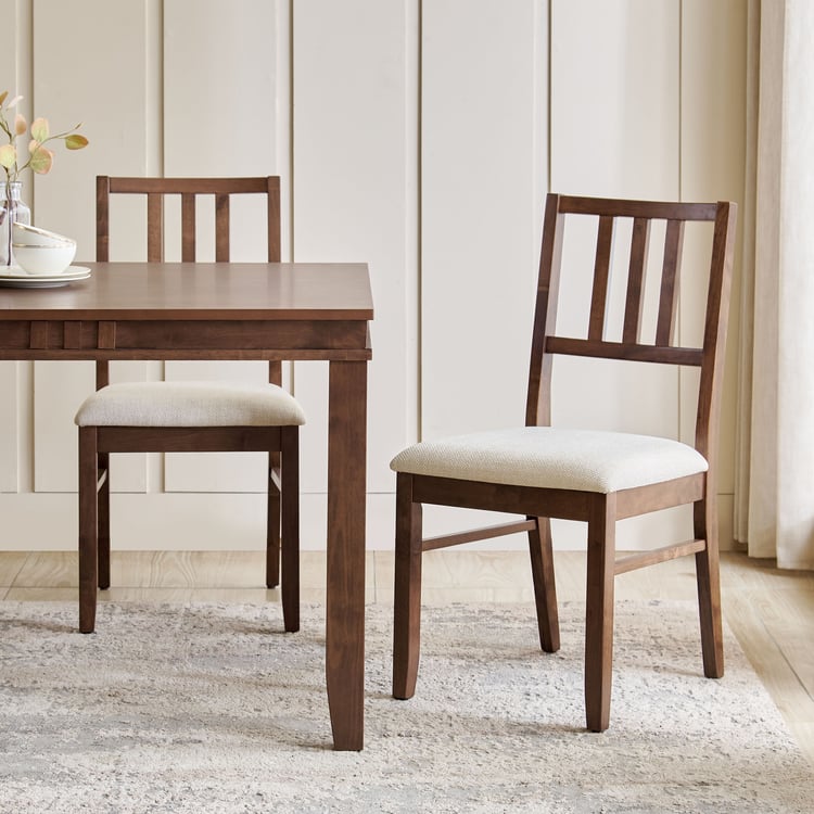 Trio Set of 2 Fabric Dining Chairs - Beige