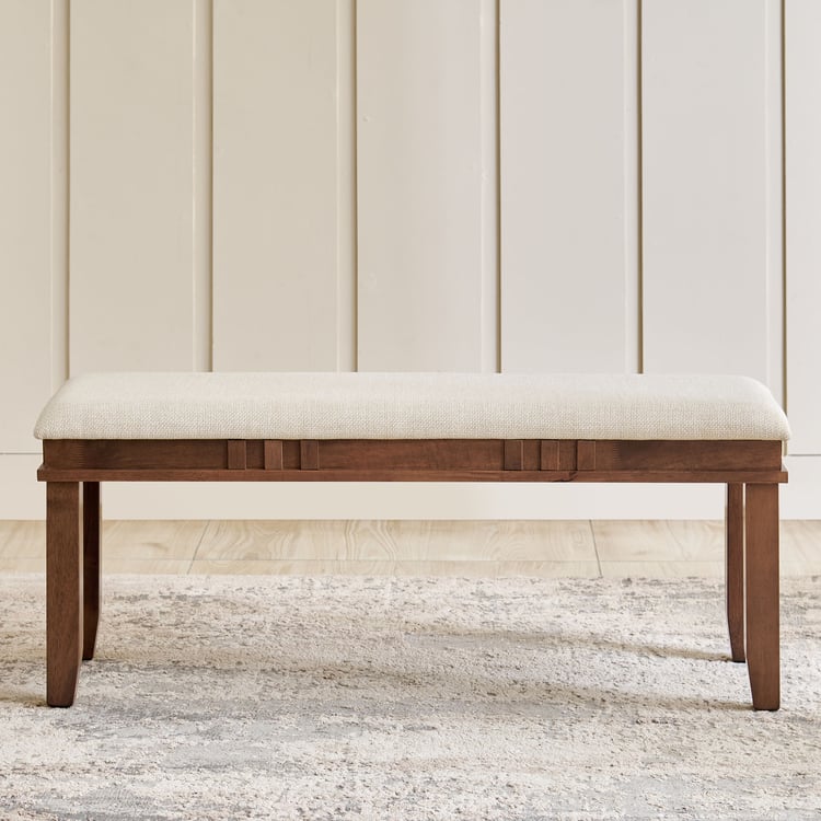 Trio Fabric Dining Large Bench - Beige
