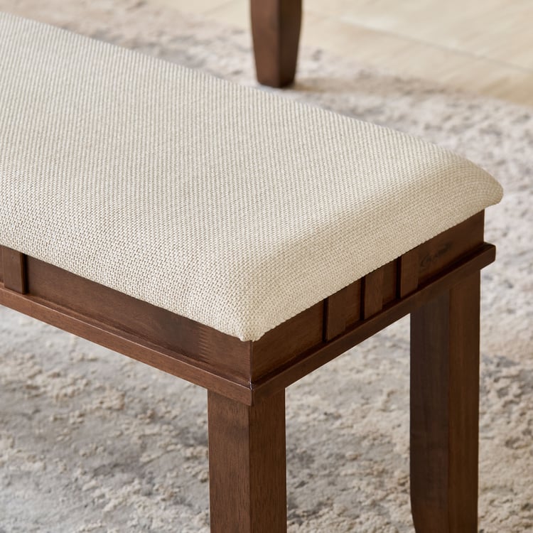 Trio Fabric Dining Large Bench - Beige