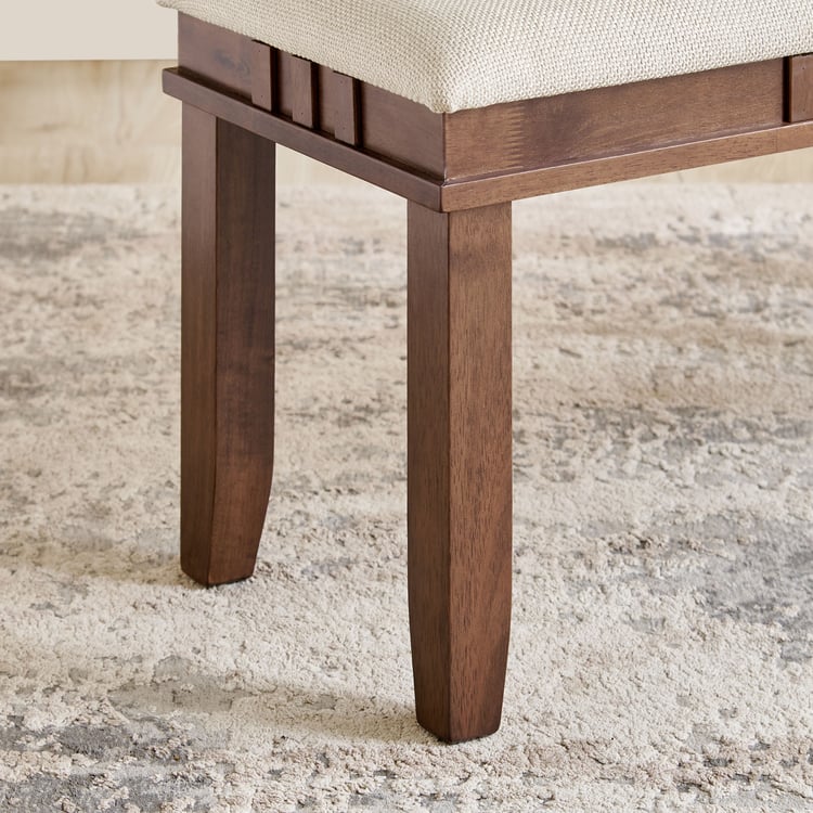Trio Fabric Dining Large Bench - Beige