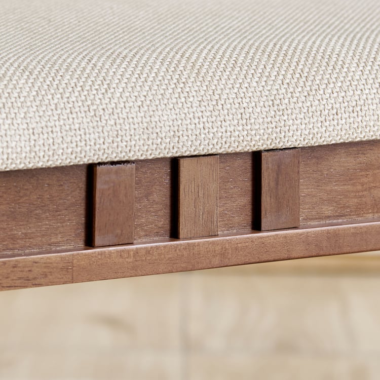 Trio Fabric Dining Large Bench - Beige