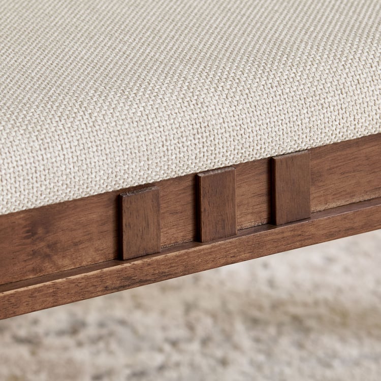 Trio Fabric Dining Small Bench - Beige