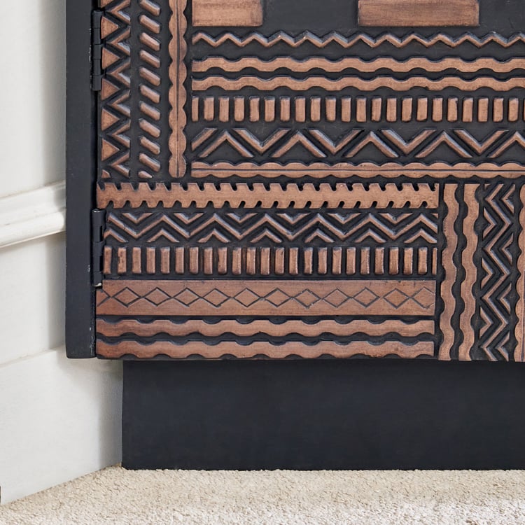 Cameroon Mango Wood Corner Unit - Brown
