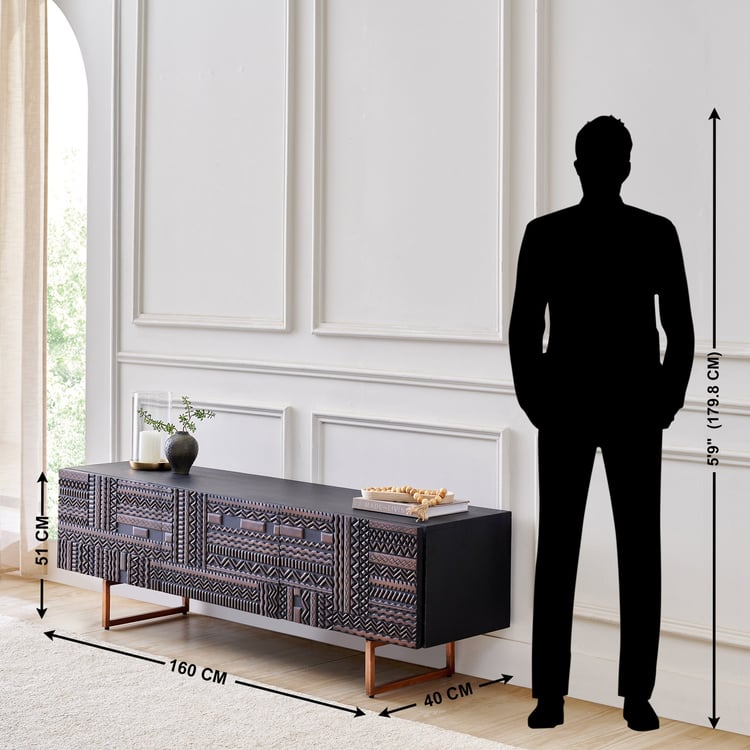 Cameroon Mango Wood Top TV Unit - Brown