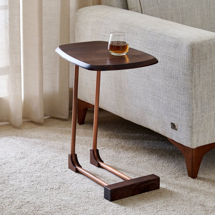 Cameroon Mango Wood Top is Accent Table - Brown