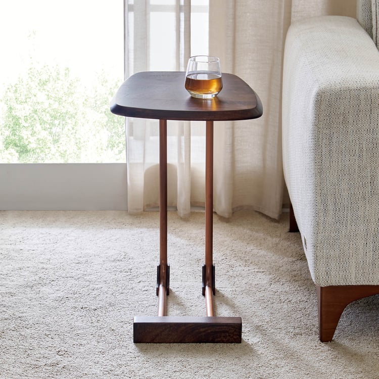 Cameroon Mango Wood Top is Accent Table - Brown