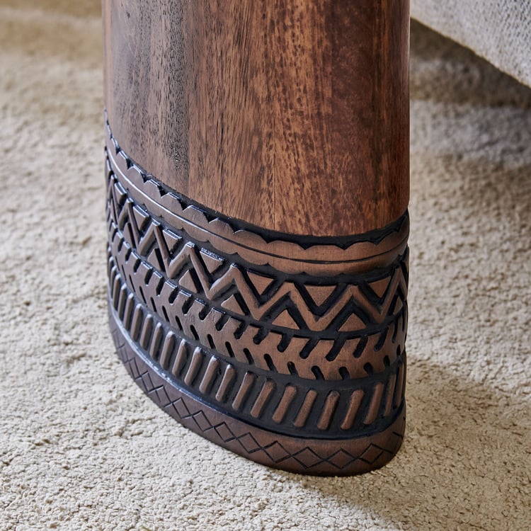 Cameroon Mango Wood Top End Table - Brown