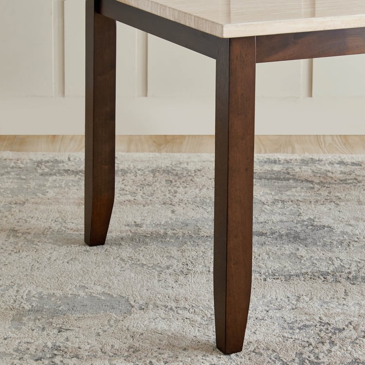 Helios Casper Faux Marble Top 6-Seater Dining Table - Beige