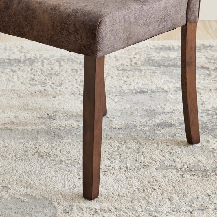 Helios Casper Set of 2 Fabric Dining Chairs - Brown