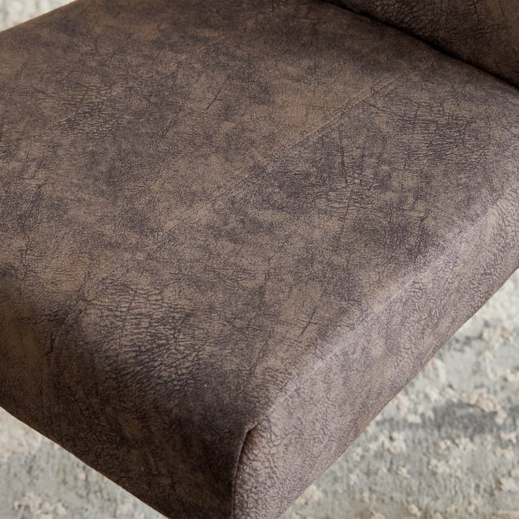Helios Casper Set of 2 Fabric Dining Chairs - Brown