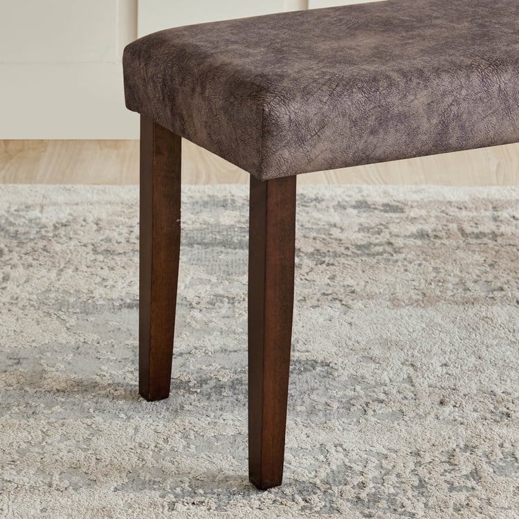 Helios Casper Fabric Dining Bench - Brown