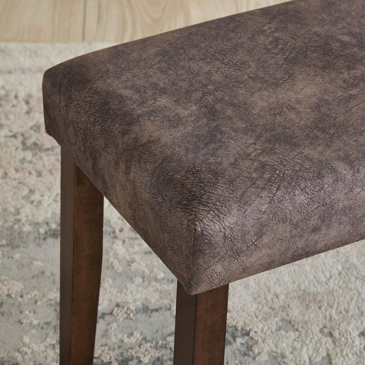 Helios Casper Fabric Dining Bench - Brown