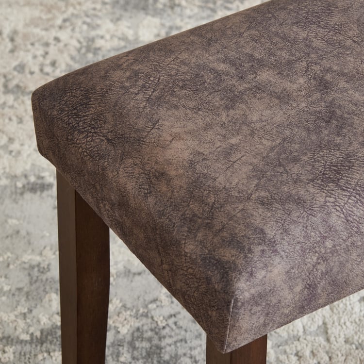 Helios Casper Fabric Dining Bench - Brown